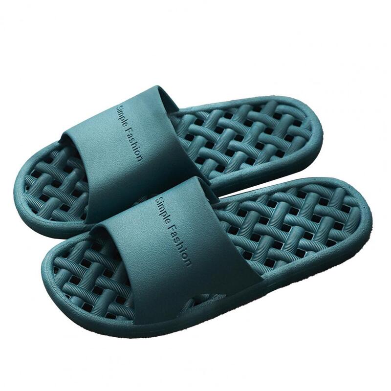 1 Pair Simple Slippers  Non-slip Texture Breathable Summer Slippers  Fast Rebound Shower Sandals