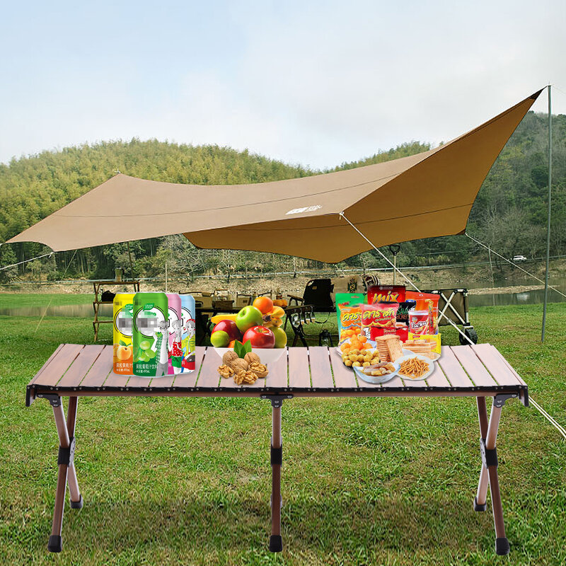 Portátil Folding Camping Picnic Tabela com um saco de armazenamento, 4-6 pessoas, piquenique ao ar livre, BBQ Party, Camping & Caminhadas Entretenimento