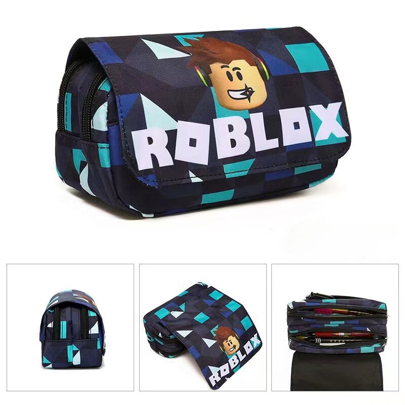 ROBLOX 더블 레이어 필통, 초중등 학생 문구 상자, 주변 기기, 3D 신제품