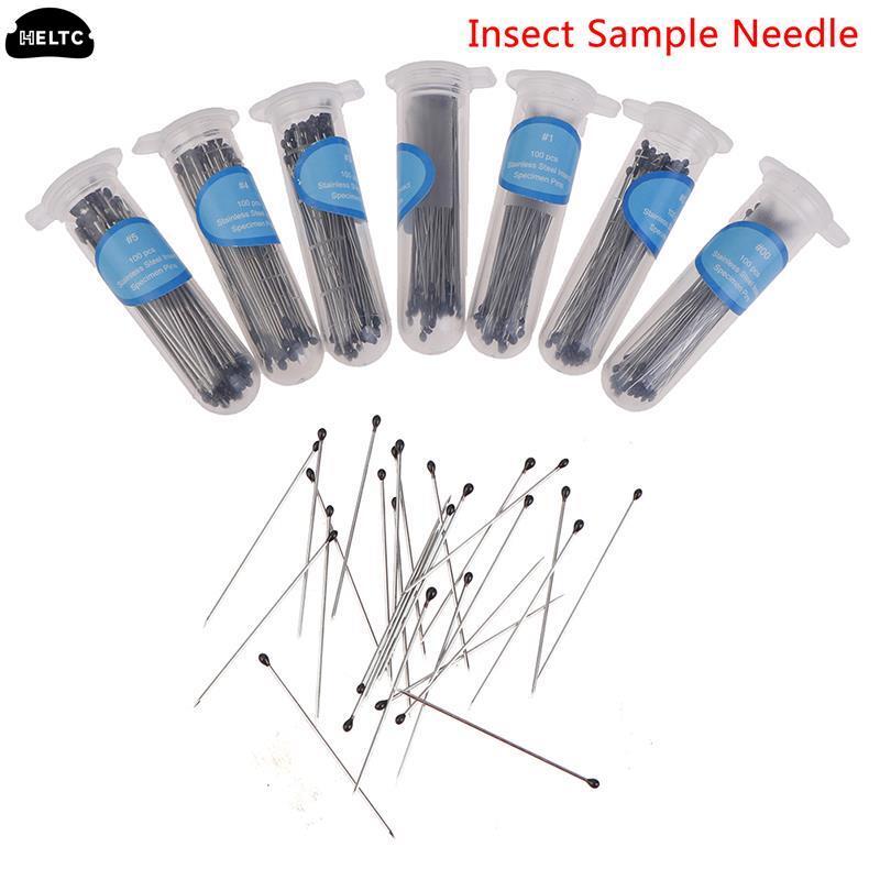 100 sztuk/paczka ze stali nierdzewnej Insect Pin wzór igły z rurką do laboratorium szkolne entomologia ciała Dissection Insect Needle