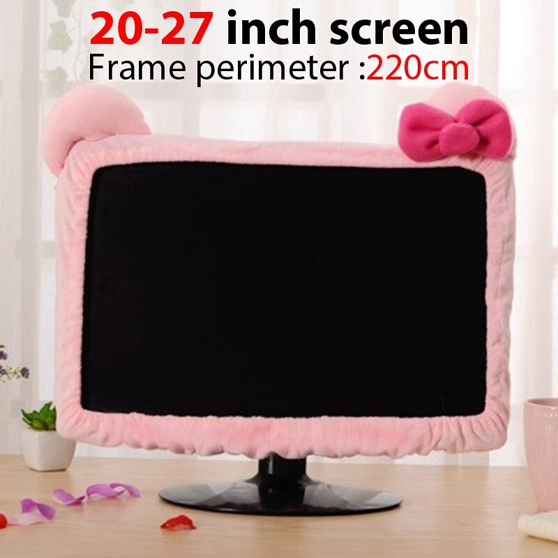 FULL-Computer Monitor Cover Monitor Dust Cover Computer Decorative Dust Cover
