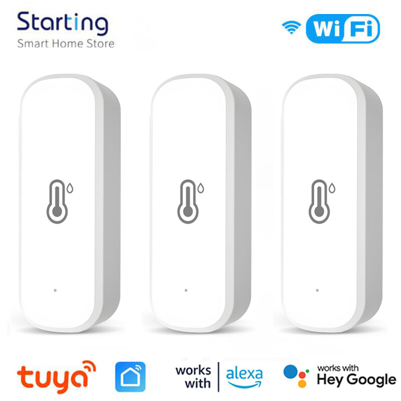 Tuya Smart WIFI Temperature And Humidity Sensor Indoor Hygrometer Thermometer Smart Life Control Support Alexa Google Assistant