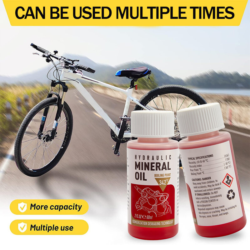 Sistema de aceite Mineral para frenos de bicicleta Shimano 27Rd, líquido para frenos de disco hidráulicos, 60Ml