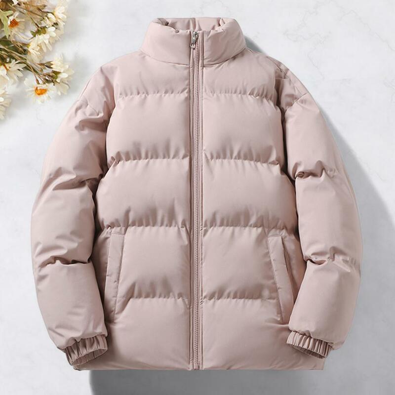 Winter Jacket Men Parkas Thicken Warm Coat Mens Stand Collar Solid Color Casual Parka Women Fashion New Streetwear
