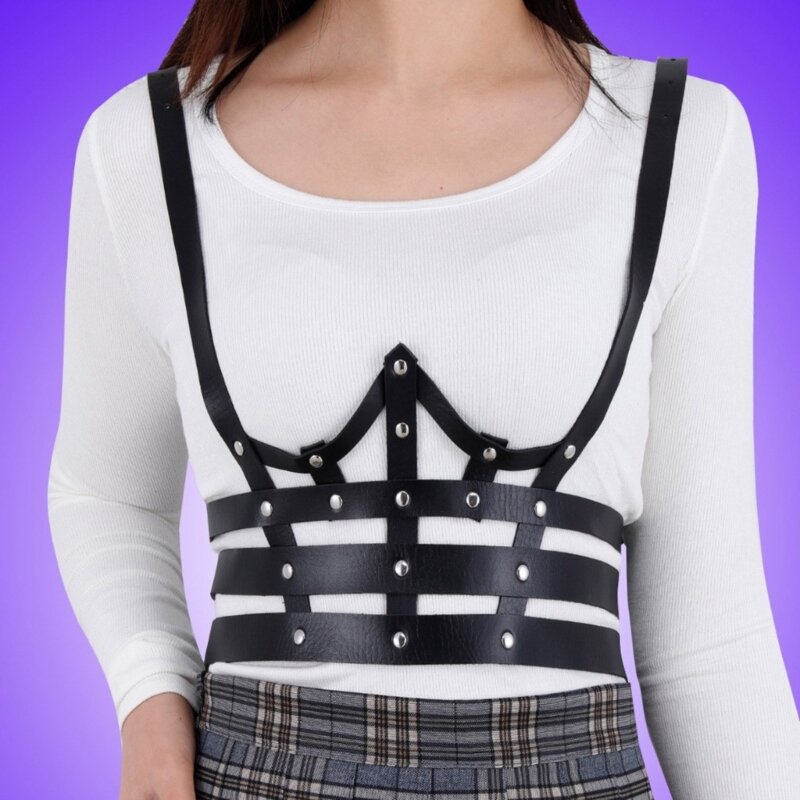 652F женский корсет в стиле стимпанк под грудью, подтягивающий корсет, рубашка для ночного клуба, пояс для бондажа