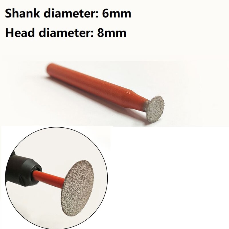 Professional Diamond Grinding Head Mounted Points Thin Shape for Stone and Jade Carving Cutter Head Sizes 8 30mm
