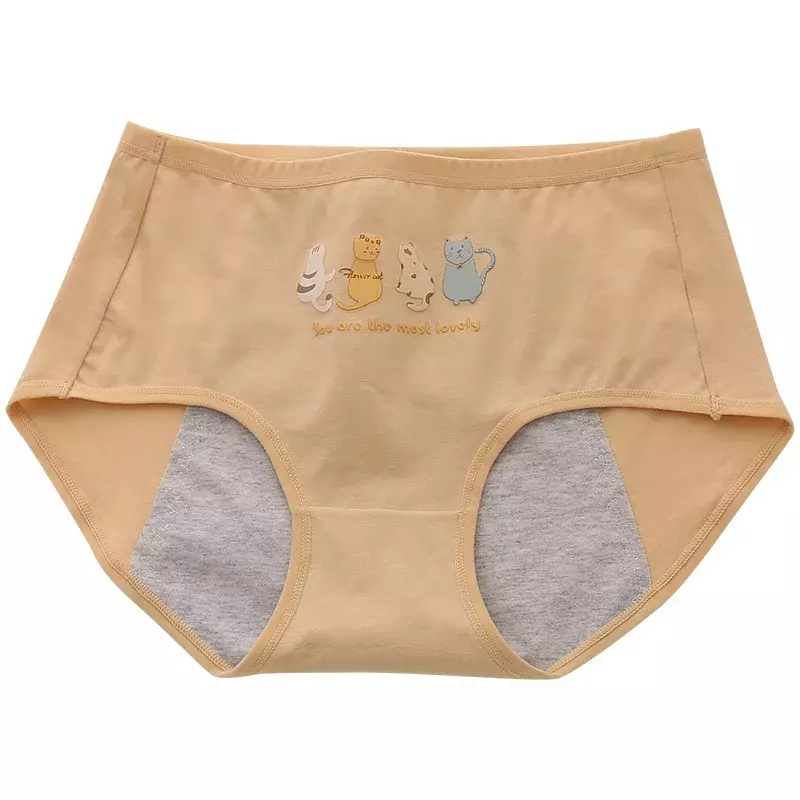 New Physiological Period Panties Female Menstrual Leakage Sanitary Cotton Bottoms Mid-waist Cotton Teenage Menstrual Underpants