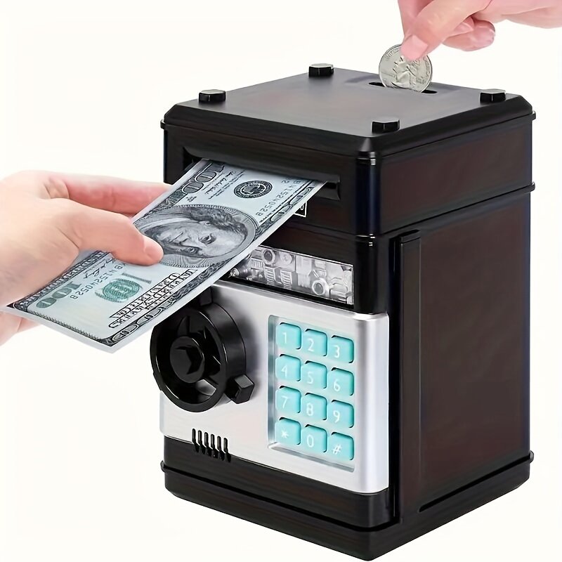 電子ピギー銀行パスワードセーフボックスマネーボックス子供用デジタルコイン現金節約貸金庫ATM機子供用ギフト