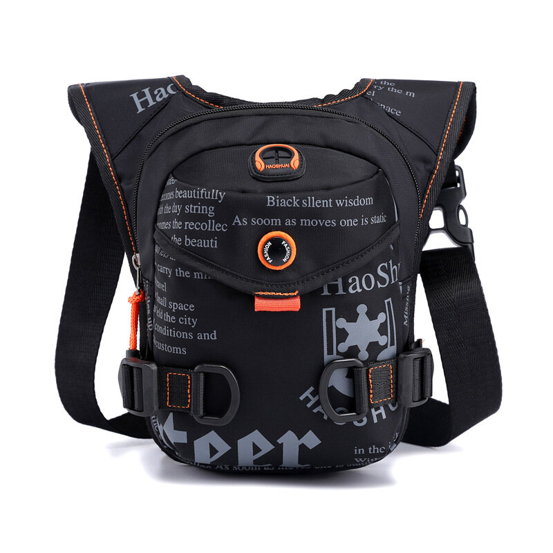 HOYINLOVE New Outdoor Cycling Leg Bag Men's Chest Bag Portable Waist Bag Crossbody Bag  pochete masculina couro legítimo
