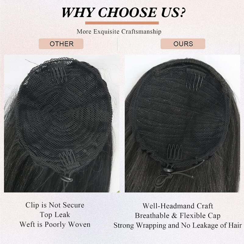 Extensión de peluca rizada de cola de caballo para mujer, fibra química resistente al calor, accesorios para el cabello, uso diario, esponjoso, moda de moda, 55cm