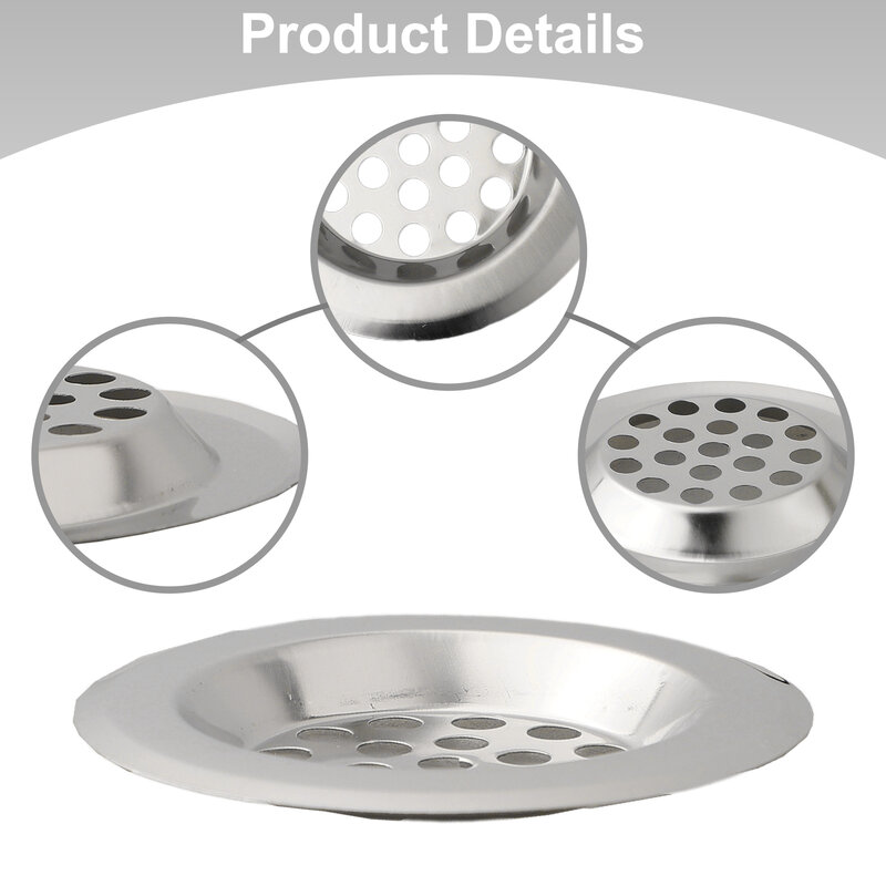 Сетчатый фильтр для кухонной раковины, фильтр из нержавеющей стали для раковины в ванную комнату, сетчатый фильтр для отверстий в сливе, ловушка для отходов, 1 шт.