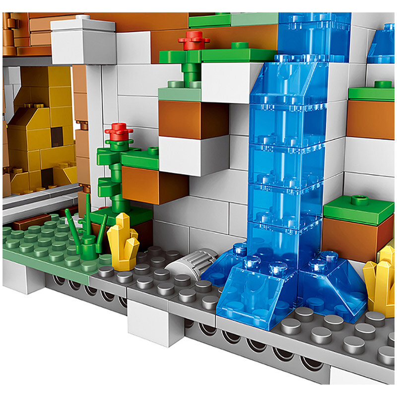 The Mountain Cave My World Educational Toys Building Blocks Bricks 76010 Birthday Christmas Gifts Compatible 21137