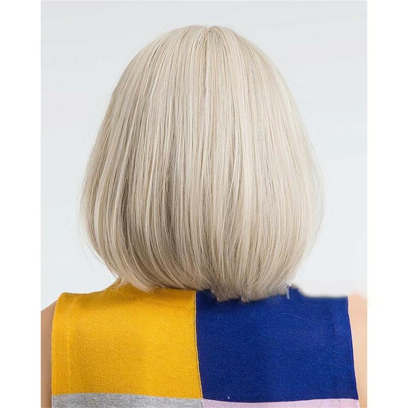 New Trendy Daily Wig Fashion Cosplay Women Wig Short Wigs with Bangs Bob Short Straight Hair Wigs