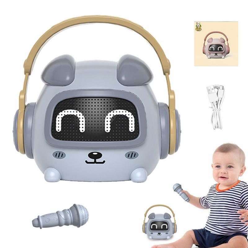Kids Karaoke Machine Toy Intelligent Learning Early Education Machine  Handheld Karaoke Microphone For Kids Birthday Gifts