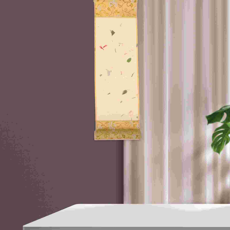 2Pcs Blank Paper Scroll Small Vintage Scroll Paper Calligraphy Scroll Wall Mini Blank Japanese Wall Scroll Drawing