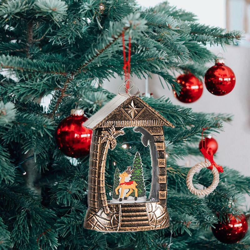 Рождественский фонарь, светодиодный ная Свеча светильник ственские украшения, светильник льник, рождественские подарки на Новый год и Рождество