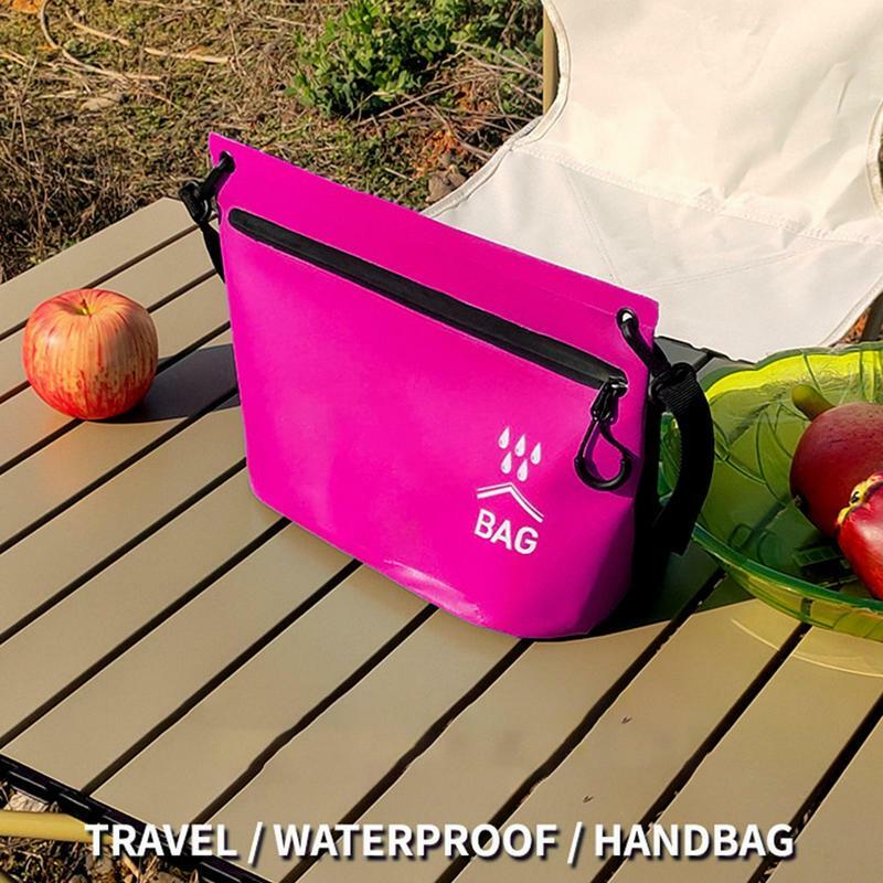 ストラップ付き旅行用トイレタリーバッグ,ジッパー付き,防水・洗浄バッグ,シングルショルダー,多機能トラベル用品