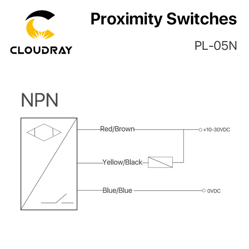 Cloudray Induktif Proximity Sensor Switch PL-05N 5Mm NPN Keluar DC10-30V Normal Baru Terbuka untuk Laser Cutting Mesin