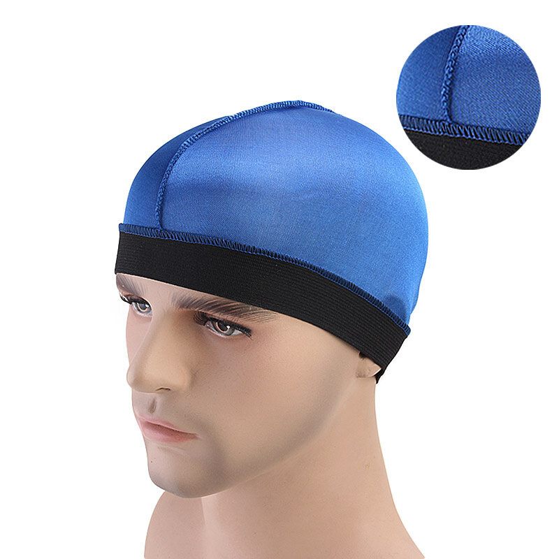 Fashion Silky Dome Wave Cap elastyczne bandany Unisex czapka z peruką noc snu Headcover rak utrata włosów czepek dla osób po chemioterapii akcesoria do włosów