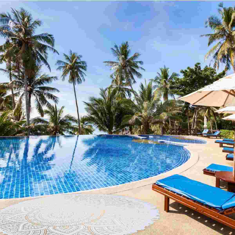 Couverture de plage ronde avec pompon, serviette de table de pique-nique indienne, tapisserie Mandala, Everths, serviettes de plage pour fond photo