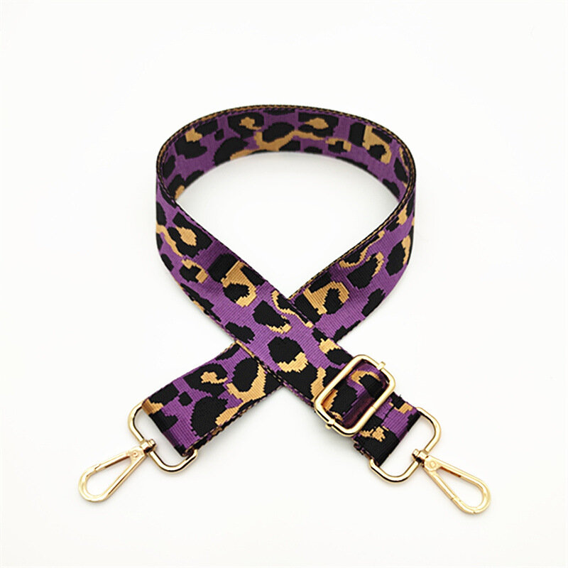 Leopard Print alça de ombro ajustável para bolsa feminina, cintos estreitos, acessórios para bolsa de substituição, 3,8 cm