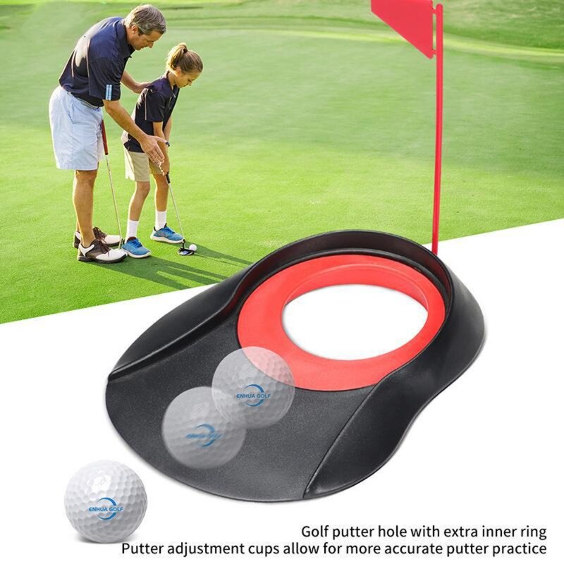 All-Direction Rubber Putting Cup Non-slip Rubber Putt Training Hole Wear Resistant Long Service Life Indoor Putting Cup Men
