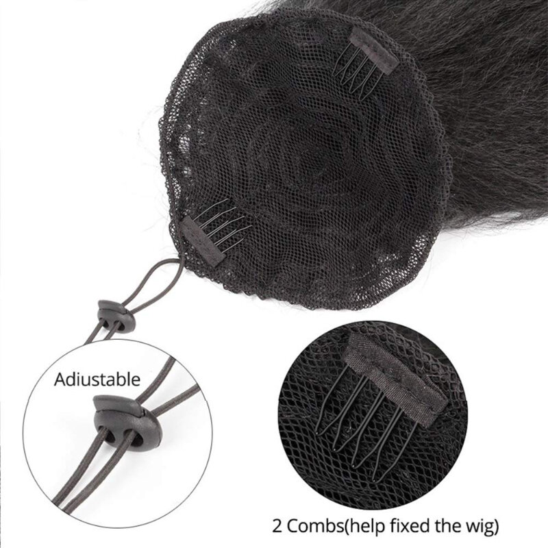 Fashion Trend Fluffy Ladies 55cm Ponytail Curly Wig Extension Chemical Fiber Heat Resistant Hair Accessories for Woman Daily Use