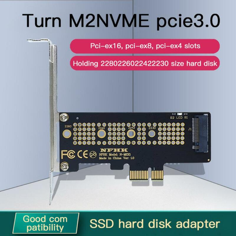 RYRA 1pc NVMe PCIe M.2 NGFF SSD do PCI-E X1 Adapter karta PCI-E M.2 z uchwytem do 2230-2280 rozmiar SSD M2 Pcie Adapter