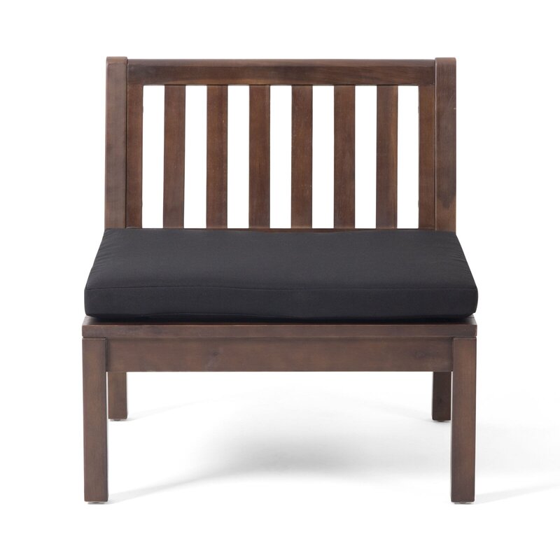 Arth Outdoor Acacia Wood Club Chair (Set of 2)-