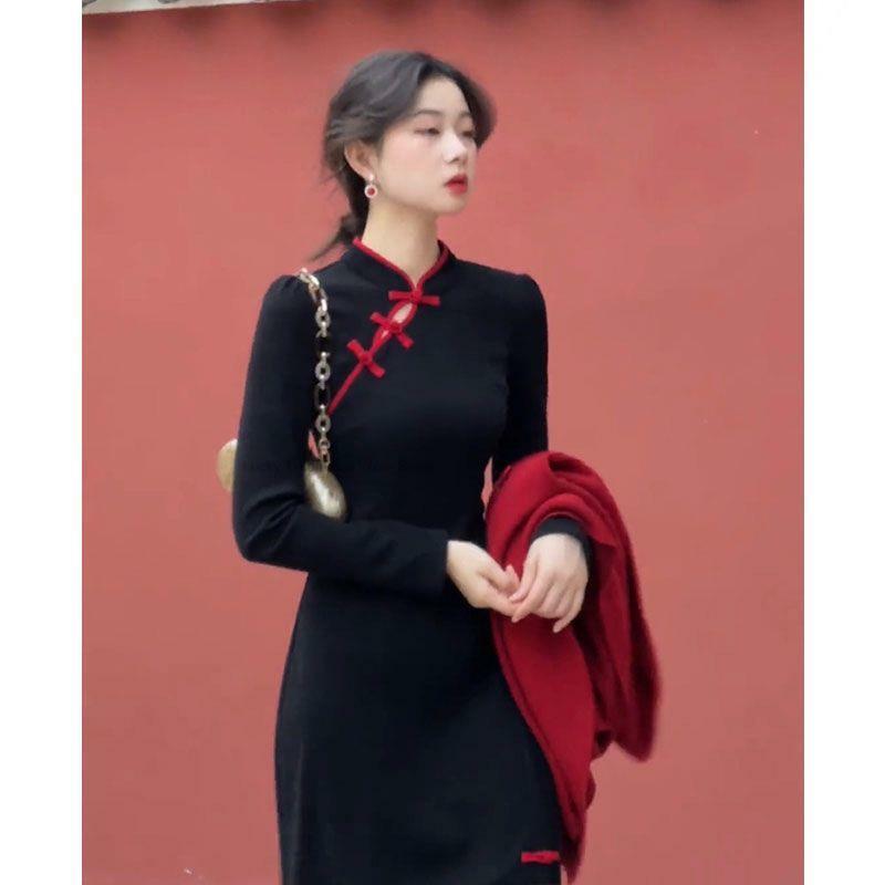 Abito Qipao in stile asiatico migliorato Cheongsam abito Qipao tradizionale cinese donna Sexy abbigliamento elegante abito grazioso da donna