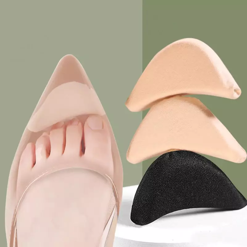 4 pezzi Pain Relief avampiede Insert Pads donna spugna Toe Plug mezze solette regolazione ridurre le dimensioni delle scarpe protezioni di riempimento cuscino