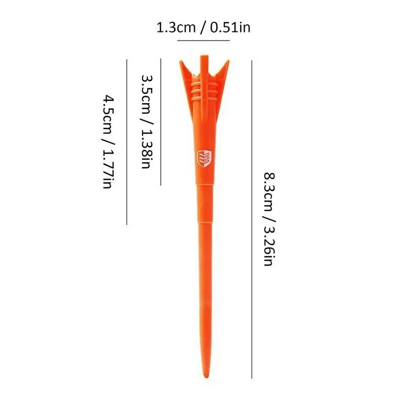 8pcs/box Golf Plastic Tees Rocket shape Tee Height 83 mm Long Golf Tee for Training Plastic Claw Less Resistance Golf Accessory