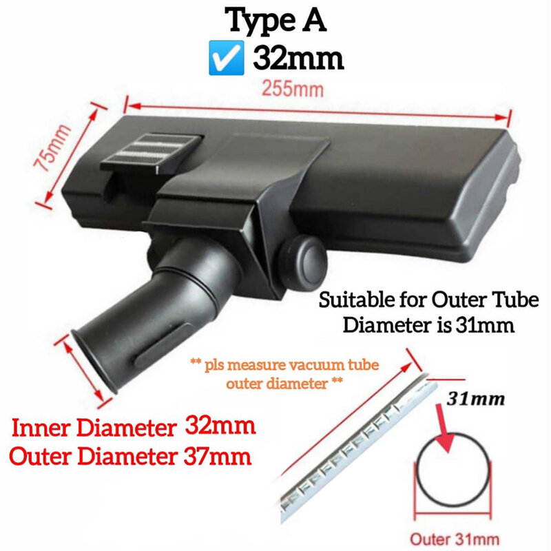Vacuum Cleaner Brush Nozzle Head Roller Vacum Tool For Elba For Elextrolux Vacuum Cleaner Replacement Attachment