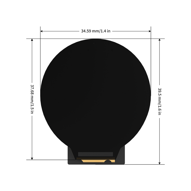 Tela Circular BIGTREETECH para Impressoras 3D, Klipper Voron V2.4, Voron Stealthburner Capacitivo, KNOMI V2.0, V1.0, 1.28 "Display