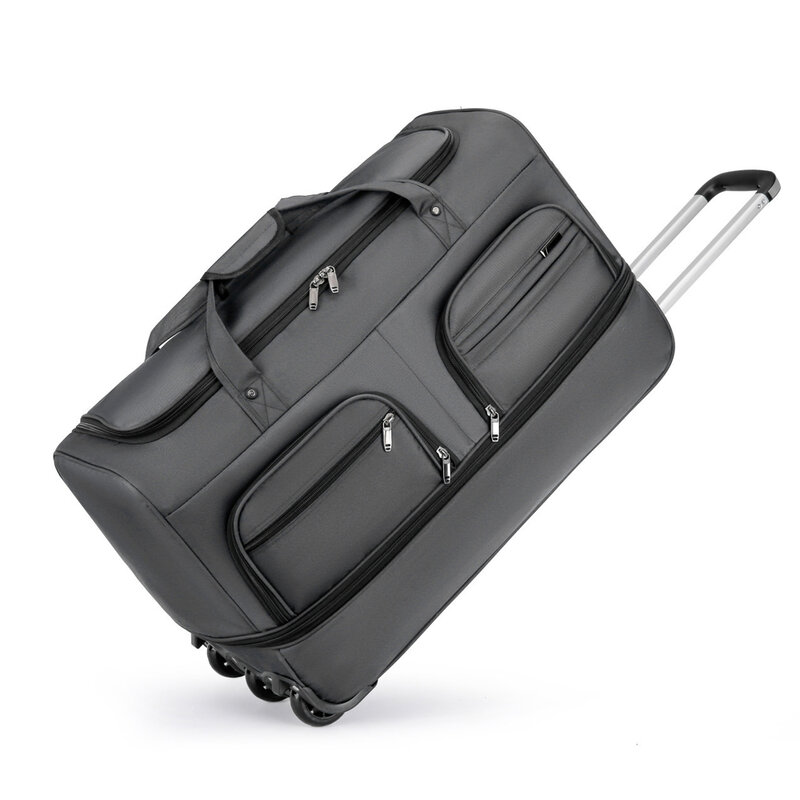 Водонепроницаемая 18 дюймовая ткань Оксфорд с спиннером мужской/женский чемодан на колесиках для путешествий искусственная сумка для посадки с несколькими отделениями