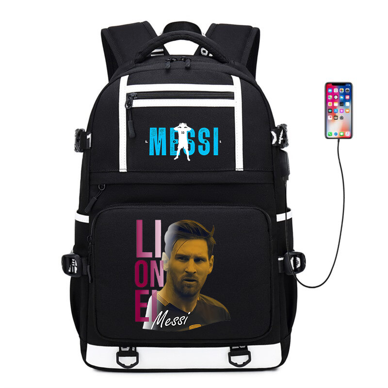 Messi bedruckte Grund-und Sekund arsch ul tasche Outdoor-Freizeit reisetasche Jugend rucksack große Kapazität