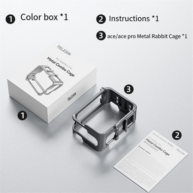 Jaula de conejo para cámara Shadowstone Insta 360 PRO, accesorio de bisel protector Vertical de liberación rápida