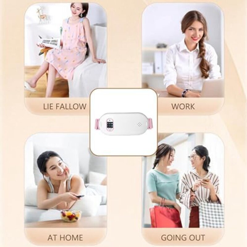 1 PCS Portable Heating Pad For Stomach Back Pain With 3 Heat & 3 Vibration Massage Modes