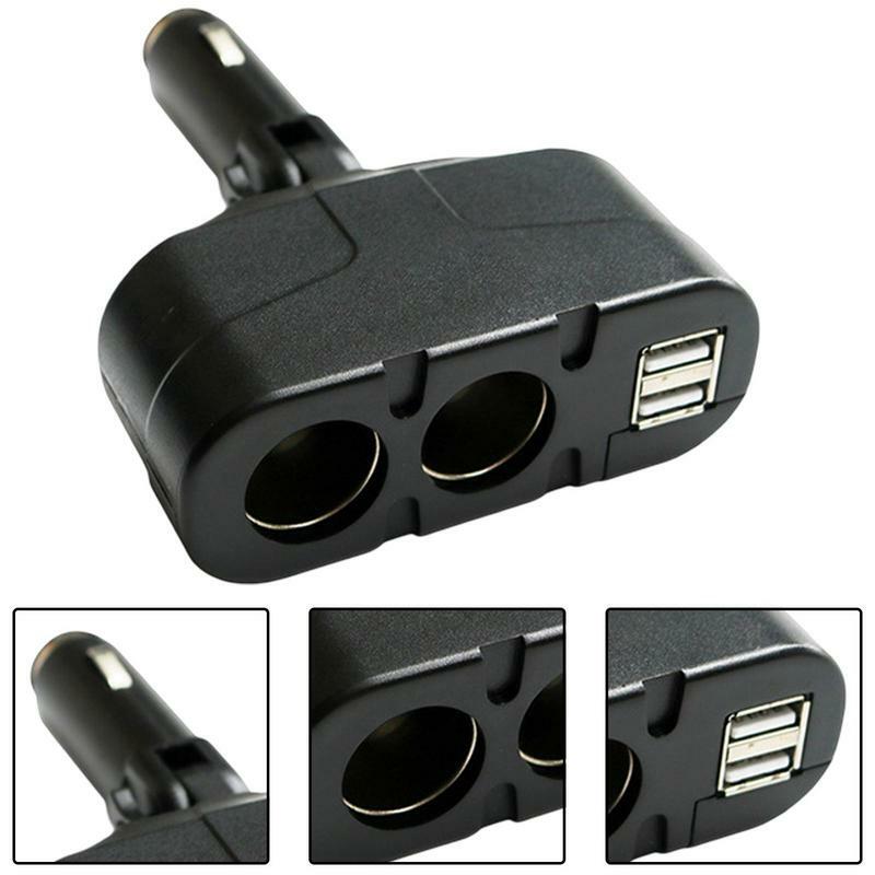 Car Lighter Charger Dual Port USB Adapter Splitter Multiport Car Charger Adapter Splitter For GPS Smart Phones Accessoriess