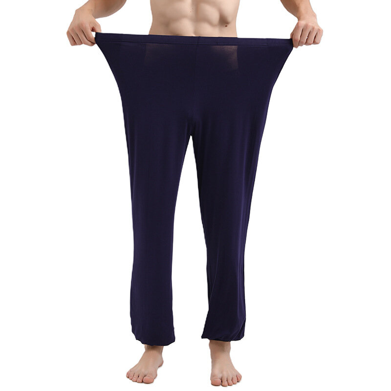 Pantaloni da notte da uomo da 140 KG pantaloni da Yoga sportivi primaverili estivi abbigliamento da salotto elastico alto per pantaloni da notte maschili Plus Size 5XL 6XL 7X