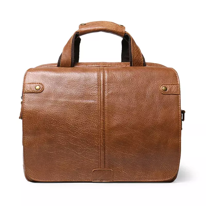 Vintage skórzane męskie torba na ramię typu Messenger torba na laptopa