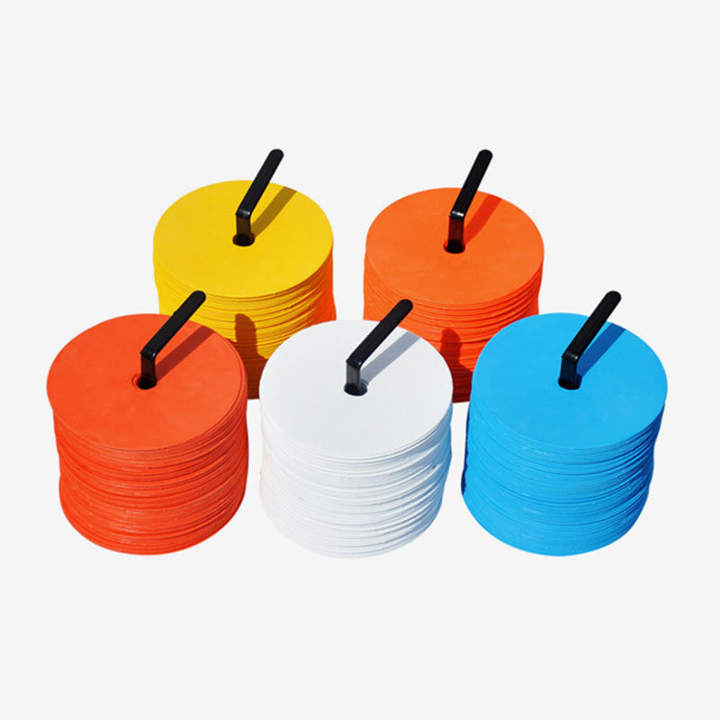 10 Stuks Voetbal Flat Cones Marker Disc Hoge Kwaliteit Voetbal Basketbal Training Hulpmiddelen Sporttraining Apparatuur Accessoires