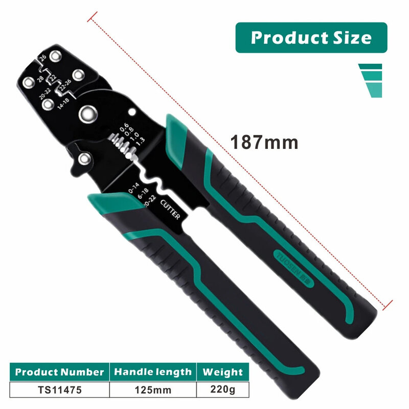 Multifunctional Crimping Tool Crimping Plier Wire Stripper Cutter Terminal Pliers Insulated Segments Hand Tools