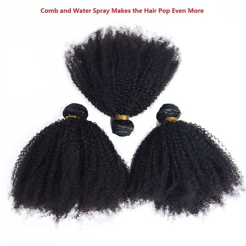 Afro perwersyjne kręcone wiązki mongolskie kręcone włosy typu Kinky wiązki Remy 3 pakiety kręcone ludzkie włosy dla kobiet