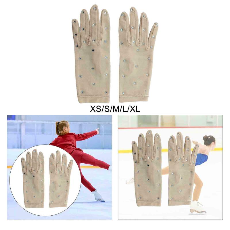 Sarung tangan Skating es, sarung tangan latihan, tokoh es, seluncur, sarung tangan seluncur, sarung tangan untuk latihan, panggung, kinerja