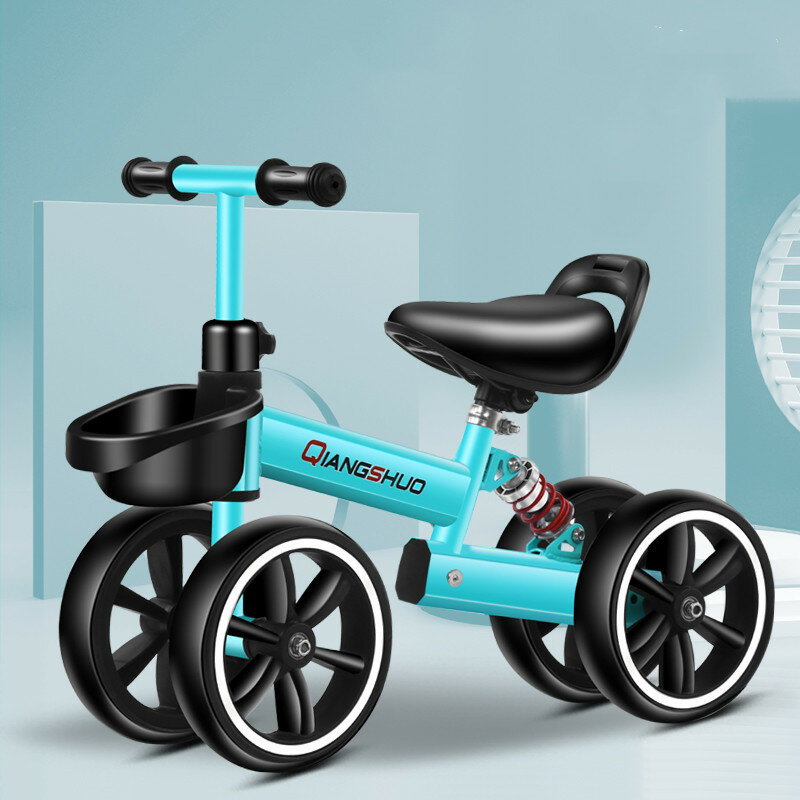 سيارة توازن الأطفال بدون دواسات 1-2-3 سنوات طفل أربع عجلات انزلاق الرضع اليويو التواء سيارة ركوب ووكر