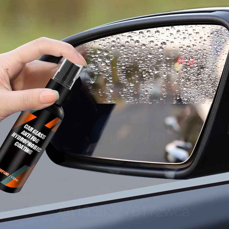 Spray hydrofuge pour pare-brise de voiture, revêtement anti-pluie, liquide hydrophobe, masque miroir, kit de polissage automatique, verre