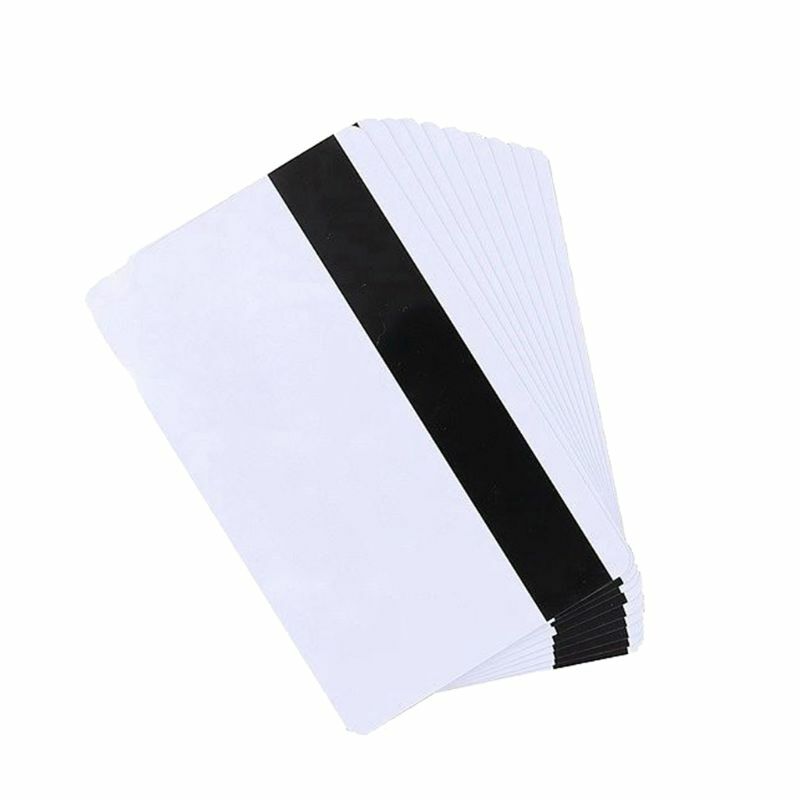 10 tarjetas PVC blancas con banda magnética Hi-Co, 3 pistas imprimibles para tarjetas regalo identificación y
