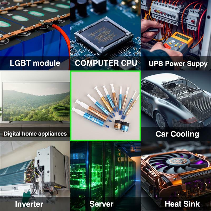 GD-Silicone Pasta Térmica para CPU GPU Impressora, Dissipador de calor, Refrigeração, Refrigerador, Graxa, Composto, GD-2, 7.5W, M-K, GD007 6.8 W/M-K