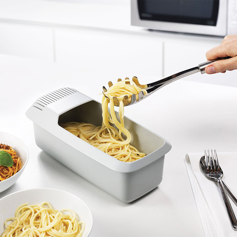 Olla de Pasta para microondas con colador, resistente al calor, caja de cocina, escurridor de frutas y verduras, accesorios de cocina